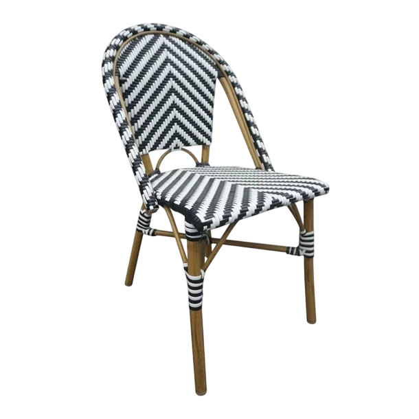 Bolero Parisian Style Wicker Side Chair Black (Box 2) commercial kitchen equipment