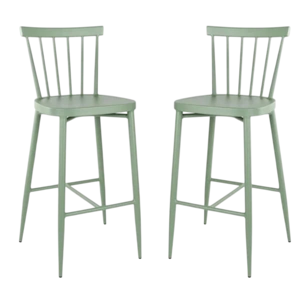Bolero DX689 Windsor Aluminium High Stools – Green, Lightweight (Set of 2) commercial kitchen equipment