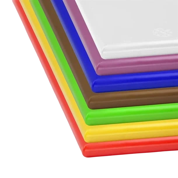 Hygiplas CH045 7-Piece Antibacterial High-Density Colour Coded Chopping Board Set – 450x300mm commercial kitchen equipment