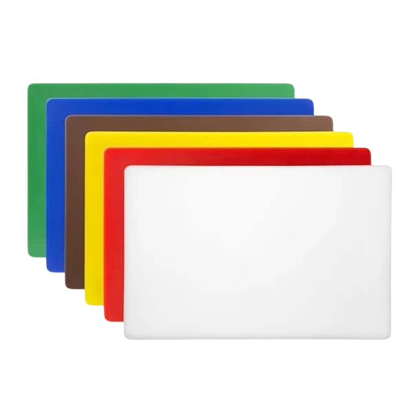Hygiplas S677 Thick Colour Coded Chopping Board Set – 6 Boards (450x300x20mm) commercial kitchen equipment