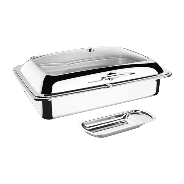 Olympia FT037 Induction Chafer – 1/1 GN Stainless Steel Buffet Warmer | Glass Lid commercial kitchen equipment