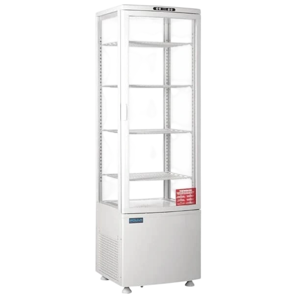 Polar CX575-A C-Series Display Fridge – 235L, Curved Glass, 4-Sided View commercial kitchen equipment