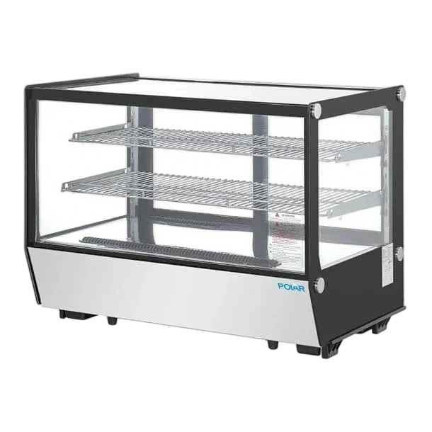 Polar PG004-A G-Series 160L Counter Display Fridge – Square Glass Showcase commercial kitchen equipment
