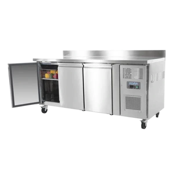 Polar UA065-A 417L Triple Door Counter Fridge with Upstand commercial kitchen equipment