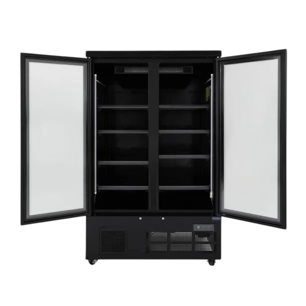 Polar GP487-A G-Series Double Door Multideck Freezer – 744L Black commercial kitchen equipment