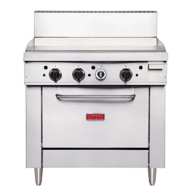 Thor GE544 Gas Oven Range – 900mm Griddle, LPG or NG commercial kitchen equipment