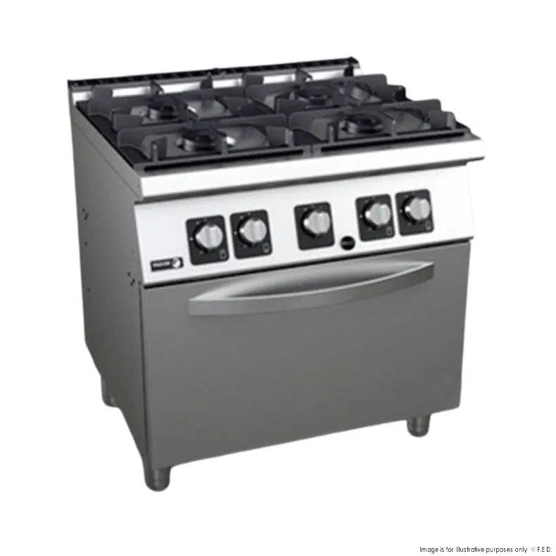 Fagor Kore 700 C-G741H 4 burner gas range with static oven, stainless steel, 800mm wide