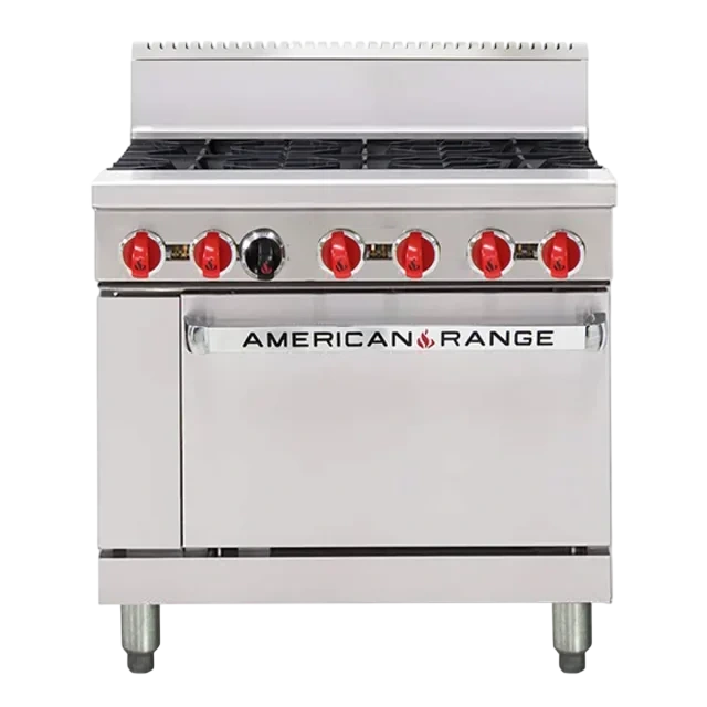 American Range AAR.6B 36” Oven Range – 6 Burner Heavy Duty commercial kitchen equipment