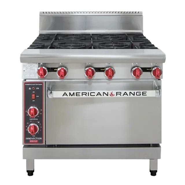 American Range AAR.6B.NV 36” Innovection Oven Range – 6 Burner commercial kitchen equipment