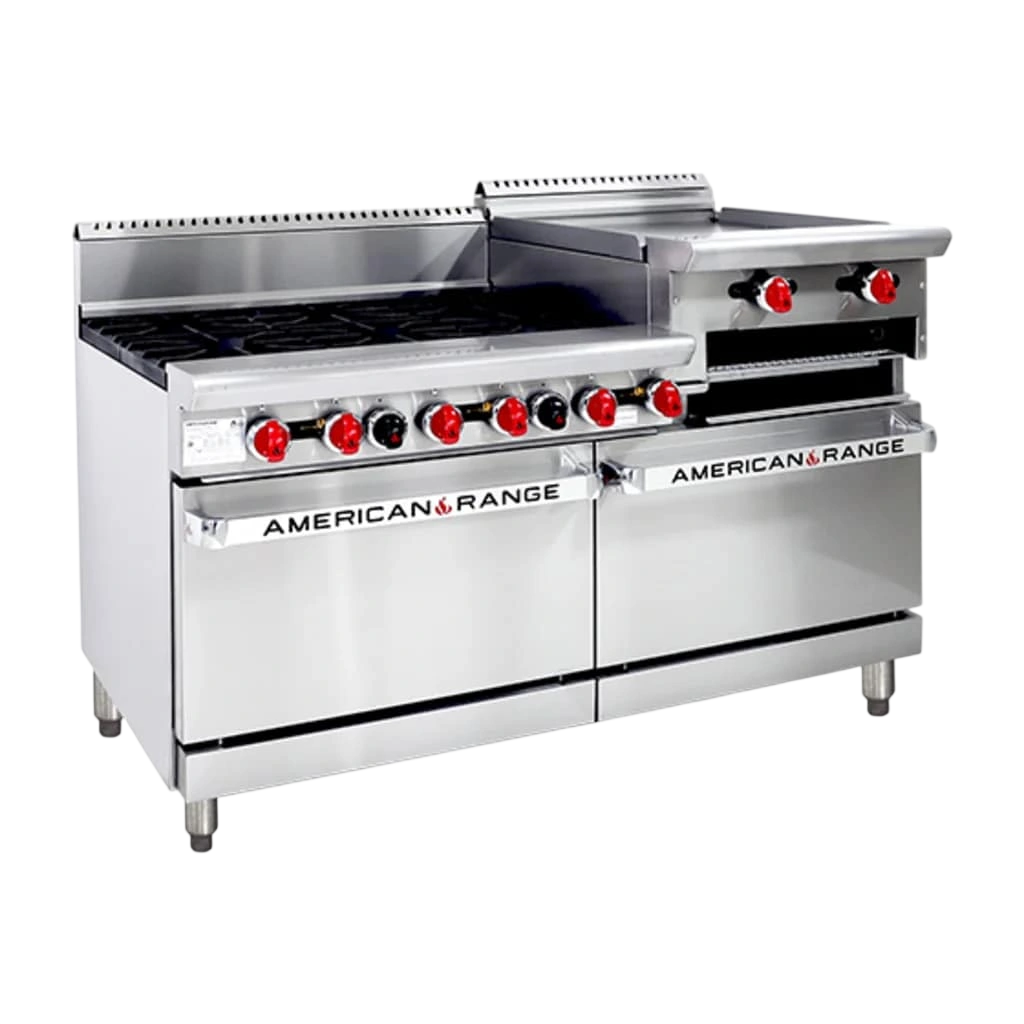 American Range AAR.6B.24RG Combination Oven Range – 6 Burner commercial kitchen equipment