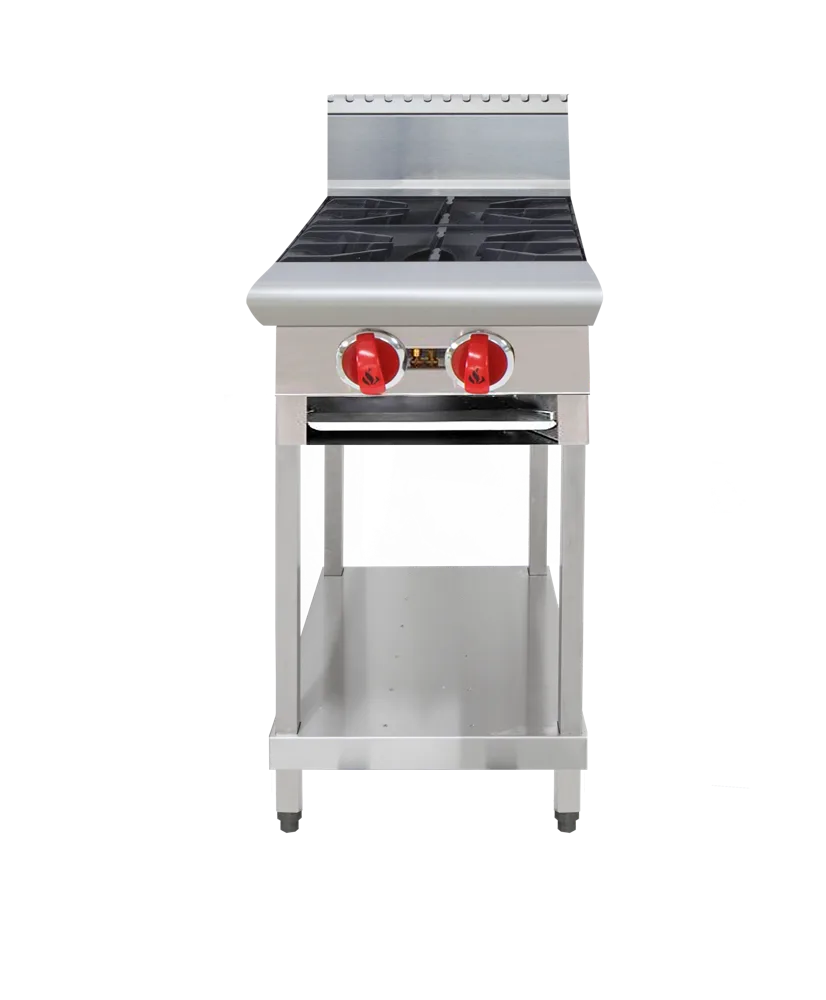 American Range AARHP.12.2 2-burner gas boiling top, 52MJ/h, 305×828×437mm, stainless steel, US-made – front view, Australia