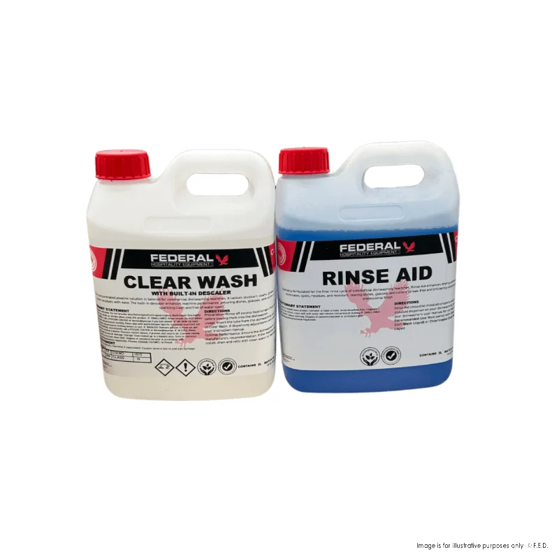 DISHWASHER PACK (Clear Wash 2L + Rinse Aid 2L) - DH-PACK commercial kitchen equipment