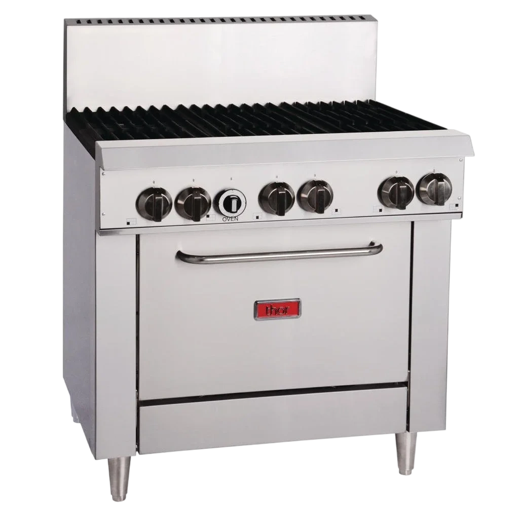 Thor Gas Range 36" with flame failure- LPG TR-6F LPG commercial kitchen equipment
