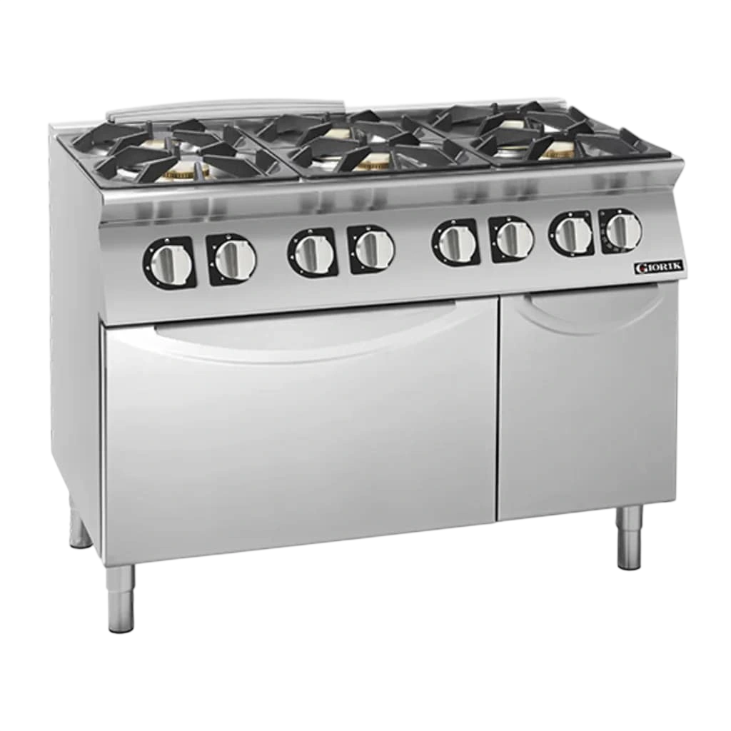 Giorik 700 Series CG760FT 6 Burner Gas Range & Gas Oven commercial kitchen equipment