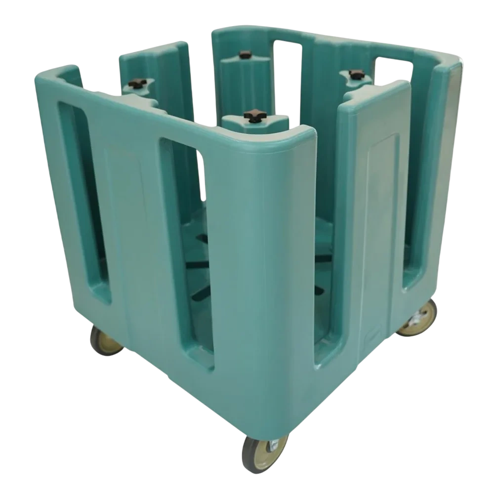 Cambro Adjustable Compact Dish Caddy 4 Column- Slate Blue