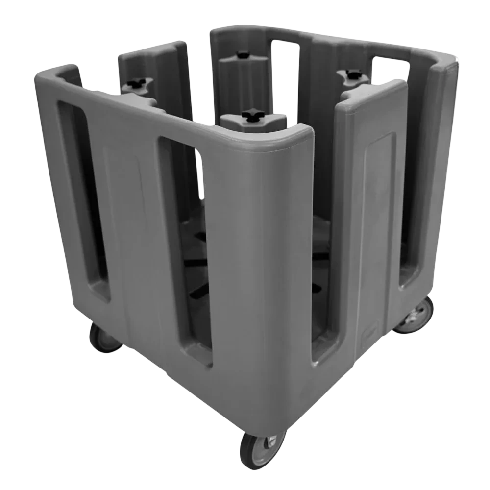 Cambro Compact Adjustable Dish Caddy 4 Column - Black