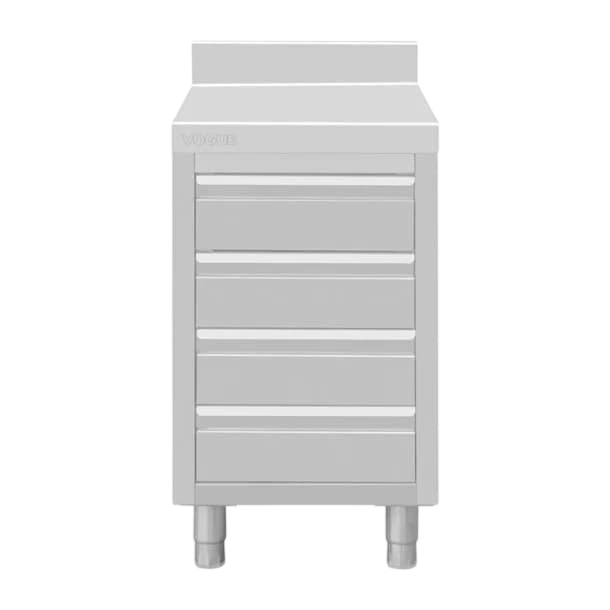 Vogue DP276 Stainless Steel Workstation – 4 Drawers, 100mm Upstand commercial kitchen equipment
