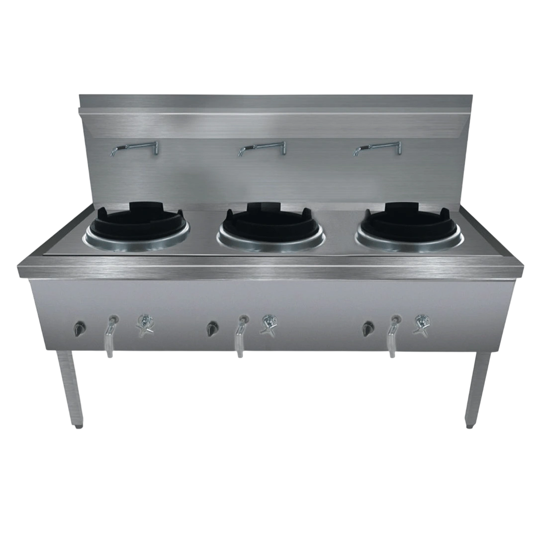 Gasmax WW-3NC Waterless Natural Gas Triple Wok Burner – 1800mm commercial kitchen equipment