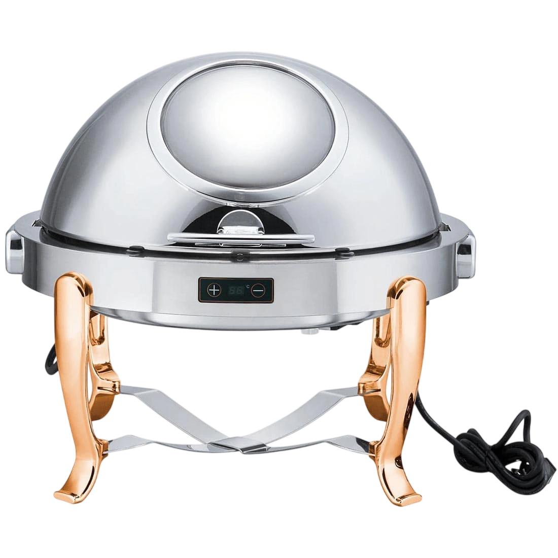Kingo KGTCS6803 Ex-Showroom Round Chafing Dish with Gilt Legs commercial kitchen equipment