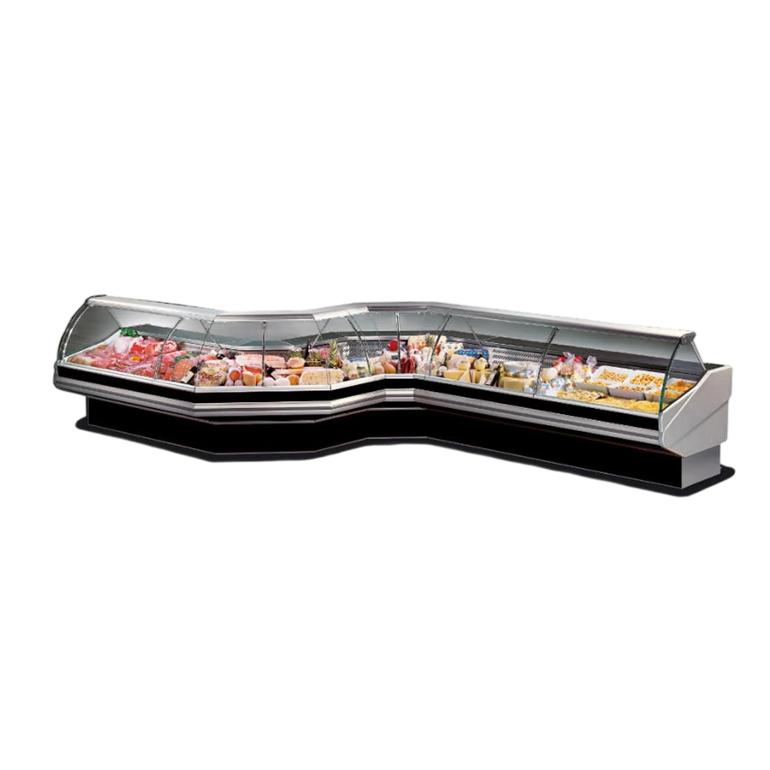 Tecnodom PAN2000-NSW1229 Curved front glass deli display