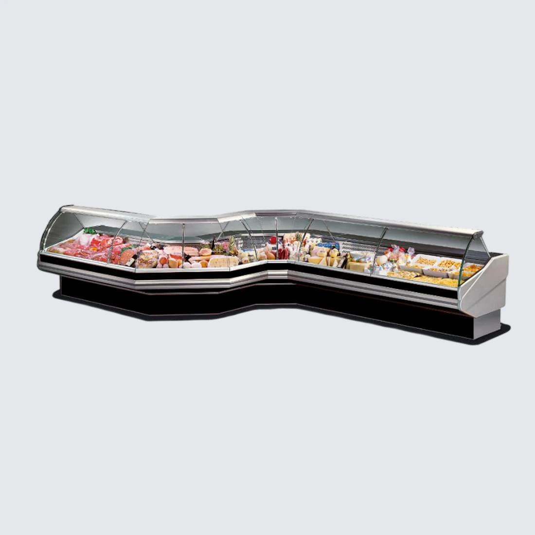 Ex-Showroom: Curved front glass deli display - PAN2000-NSW1229 commercial kitchen equipment