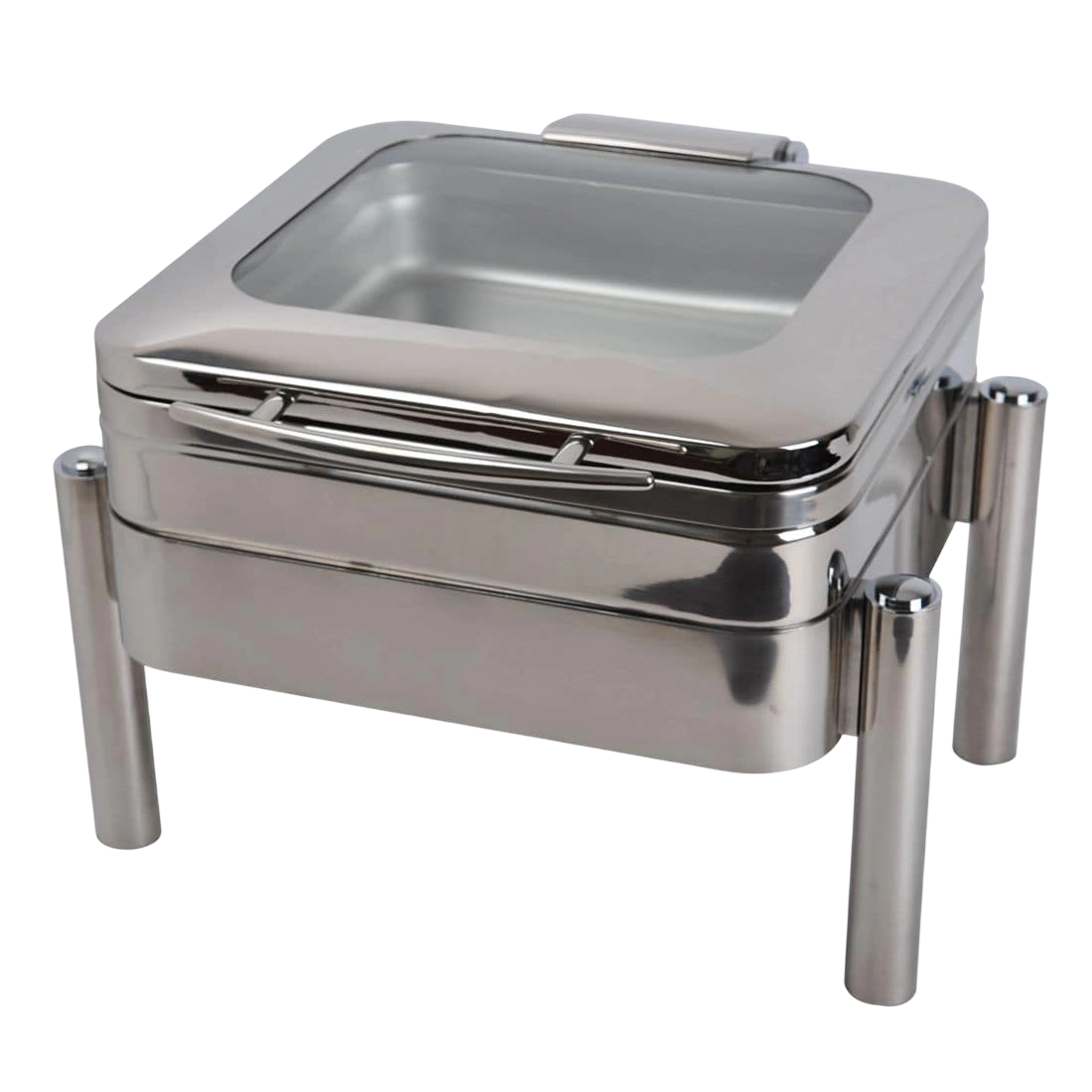 2NDs: Kingo Square Chafing Dish with Glass Lid - KGJ406-QLD51 commercial kitchen equipment