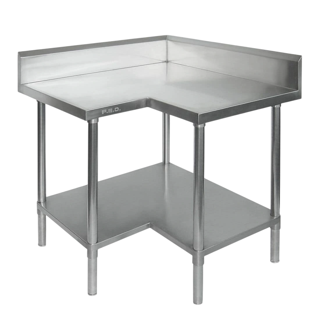 2NDs: Corner Workbench Splashback & Undershelf WBCB7-0900/A-NSW1763 commercial kitchen equipment