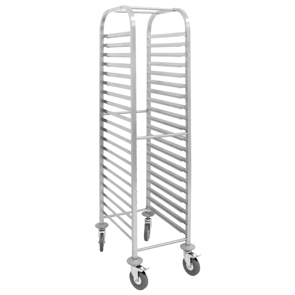 Vogue U376 Gastronorm Racking Trolley – 20 Level Stainless Steel, 1/1 GN Compatible commercial kitchen equipment
