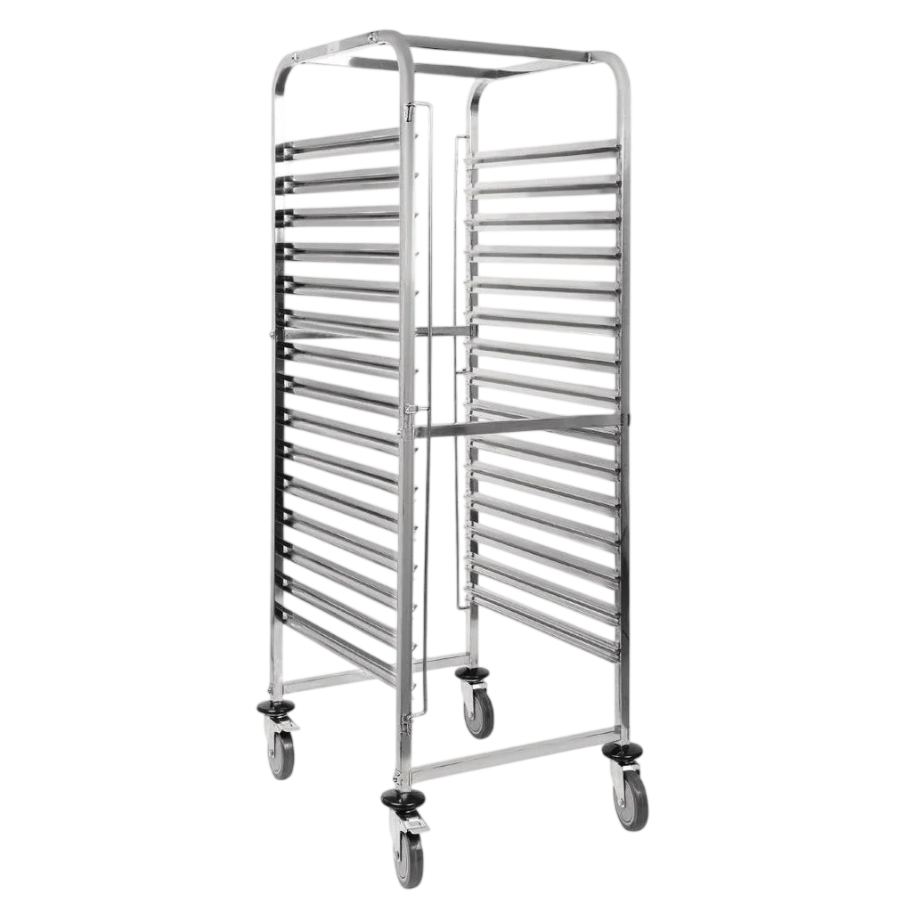 Vogue GG499 Gastronorm Racking Trolley – 15 Level Stainless Steel commercial kitchen equipment