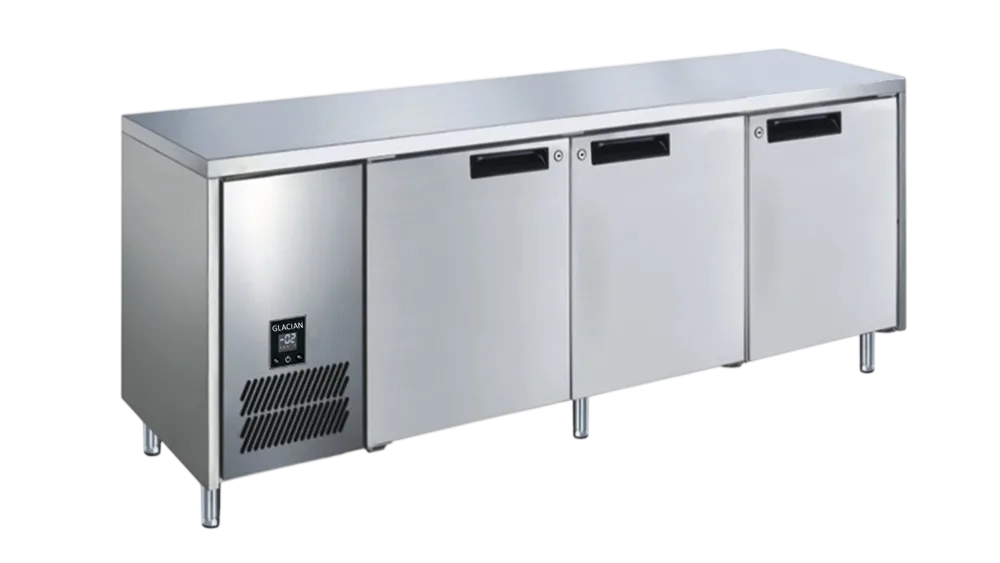 Glacian BCS61885 3 Door Slimline Fridge 660 Deep Stainless Steel Doors