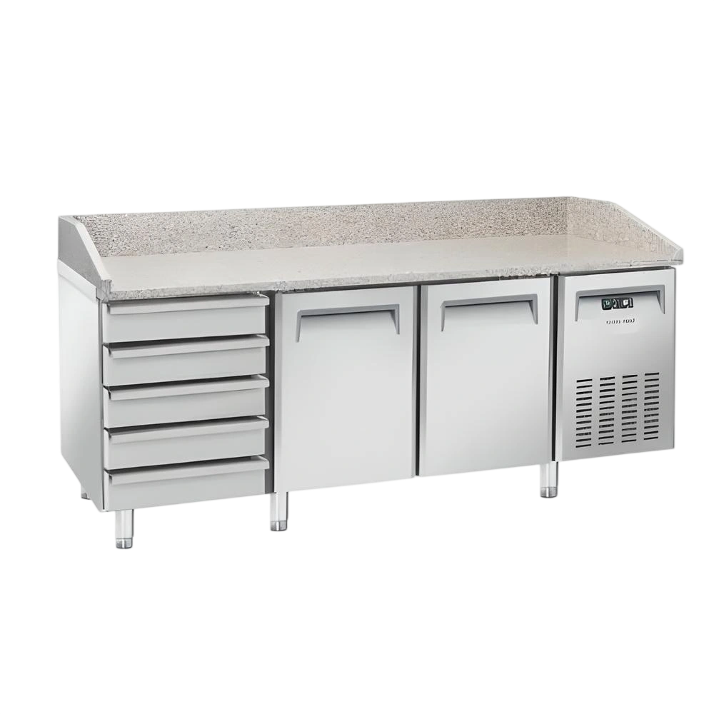 Saltas MPB0026 Marble Top Pizza Fridge – 430L Granite Bench | Pizzeria & Prep commercial kitchen equipment