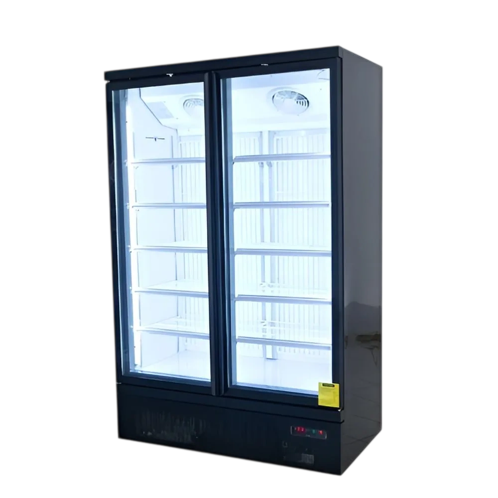 Saltas NDA2150 Double Door Black Commercial Freezer – 810L, Glass Doors commercial kitchen equipment
