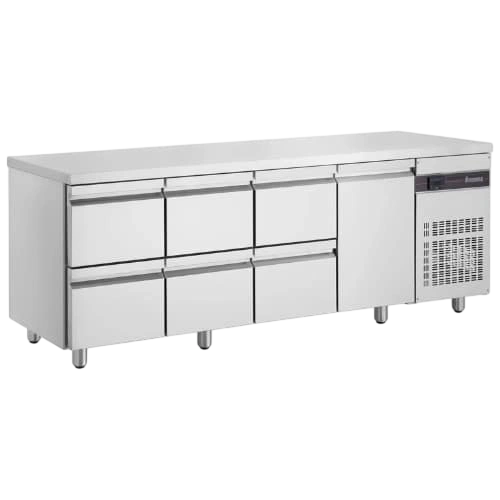 Inomak UBD6000 Under Bar Drawer Fridge – 1 Door / 6 Drawers, 2240mm commercial kitchen equipment