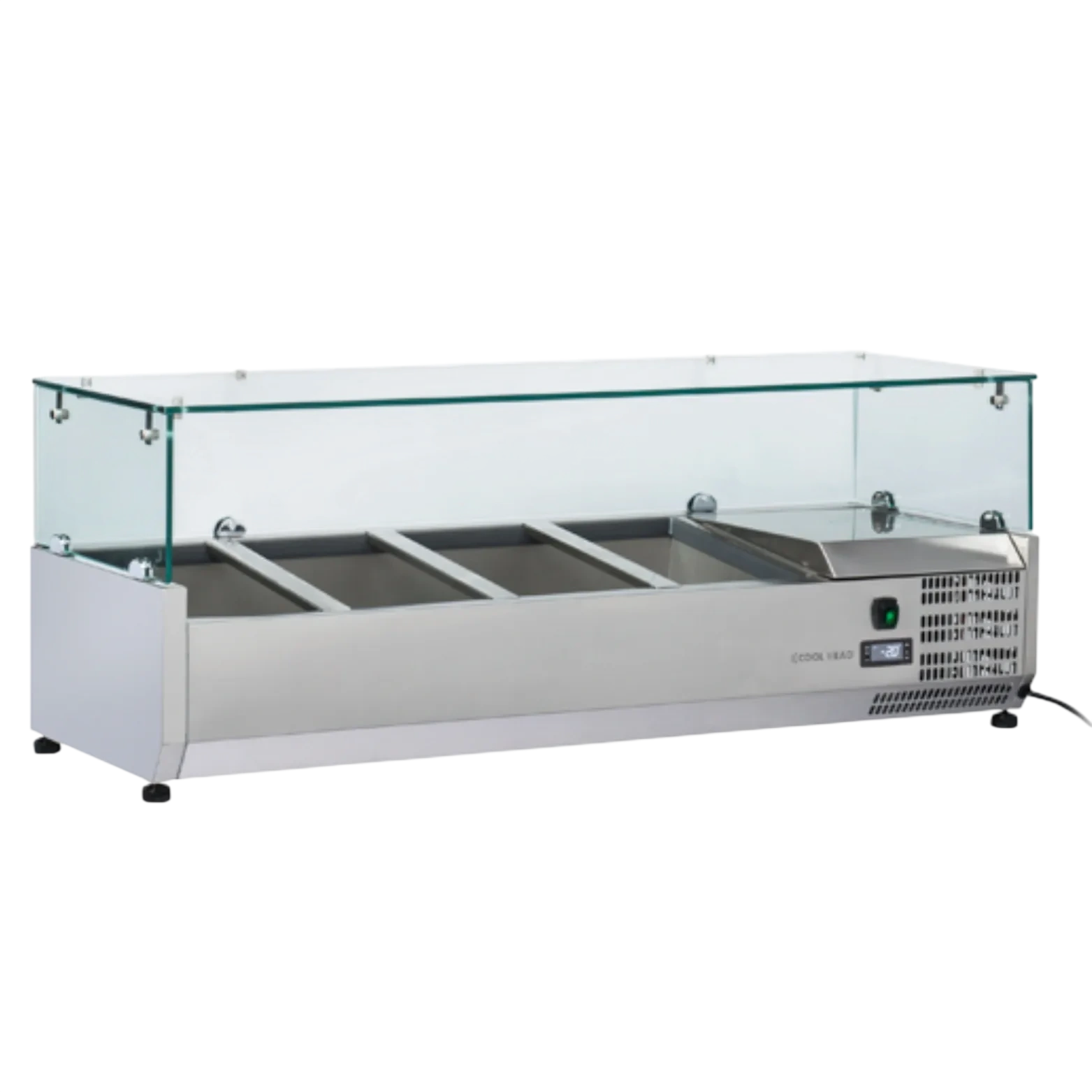 Anvil VRX1200 Glass Canopy Refrigerated Prep Unit – 4×1/3 GN, 1200mm commercial kitchen equipment