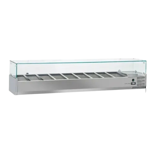 Anvil VRX2000/395 Refrigerated Glass Canopy Unit – 9×1/3 GN Pan Capacity commercial kitchen equipment