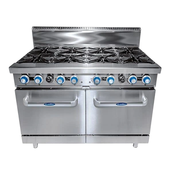 CookRite ATO-8B-F-NG 8 Burner Gas Oven Range – Natural Gas, Static Oven commercial kitchen equipment