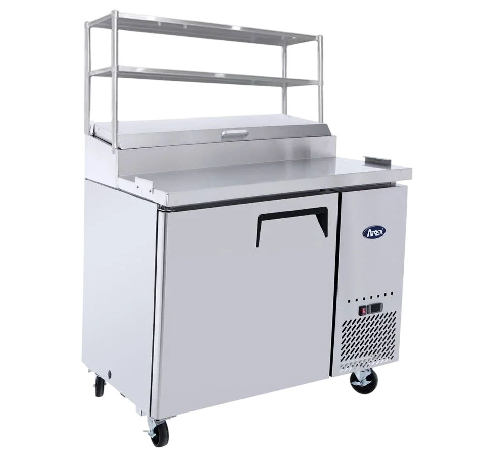 Atosa MPF8201OS 1-Door Sandwich Prep Fridge with Overshelf commercial kitchen equipment