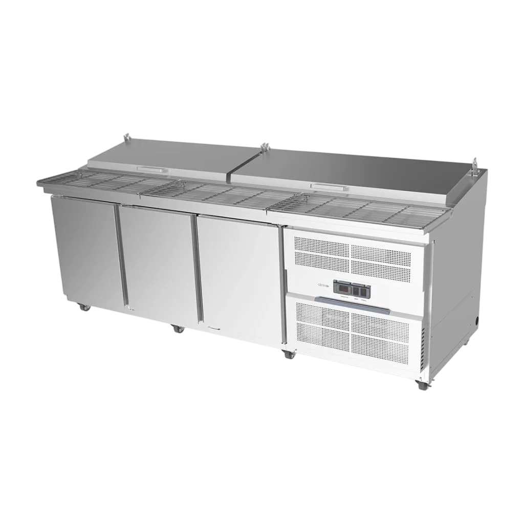 Airex AXR.PM.2450 Pizza Prep Bench – 3 Door, 2450mm commercial kitchen equipment