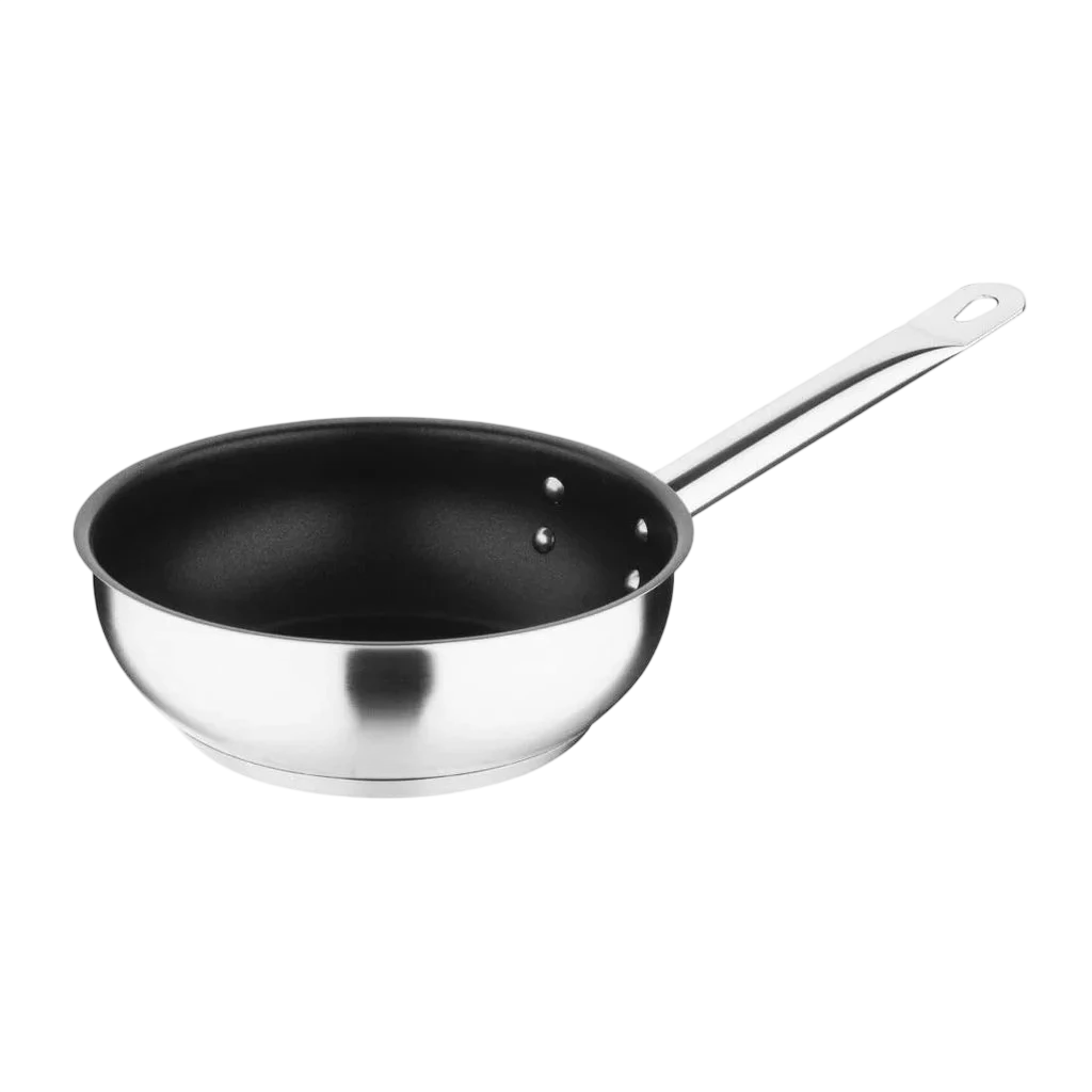 Vogue FC098 Stainless Steel Sauté Pan – 200mm, Non-Stick commercial kitchen equipment