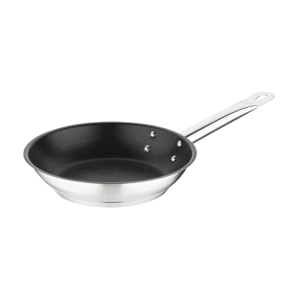 Vogue FC095 Stainless Steel Non-Stick Frying Pan – 200 mm Platinum Plus commercial kitchen equipment