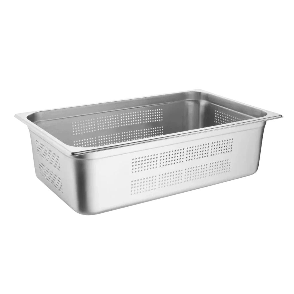 Vogue Heavy Duty St/St Perforated - GN 1/1 150mm commercial kitchen equipment