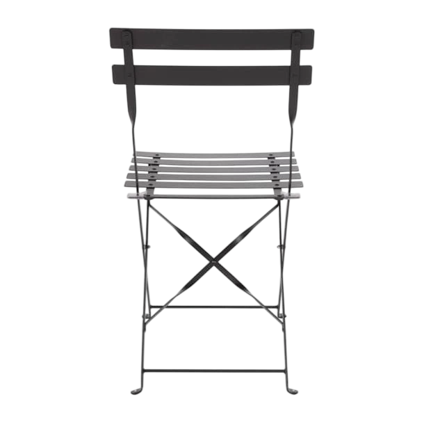 Bolero GH553 Black Pavement Style Folding Chairs (Pack of 2) commercial kitchen equipment