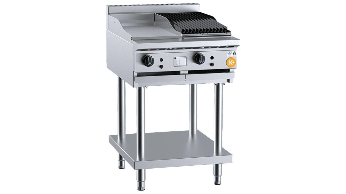 B+S K+ Series KBT-GRP3-CBR3 Combination 300 mm Grill Plate & Char Broiler – 56 MJ/h NG commercial kitchen equipment