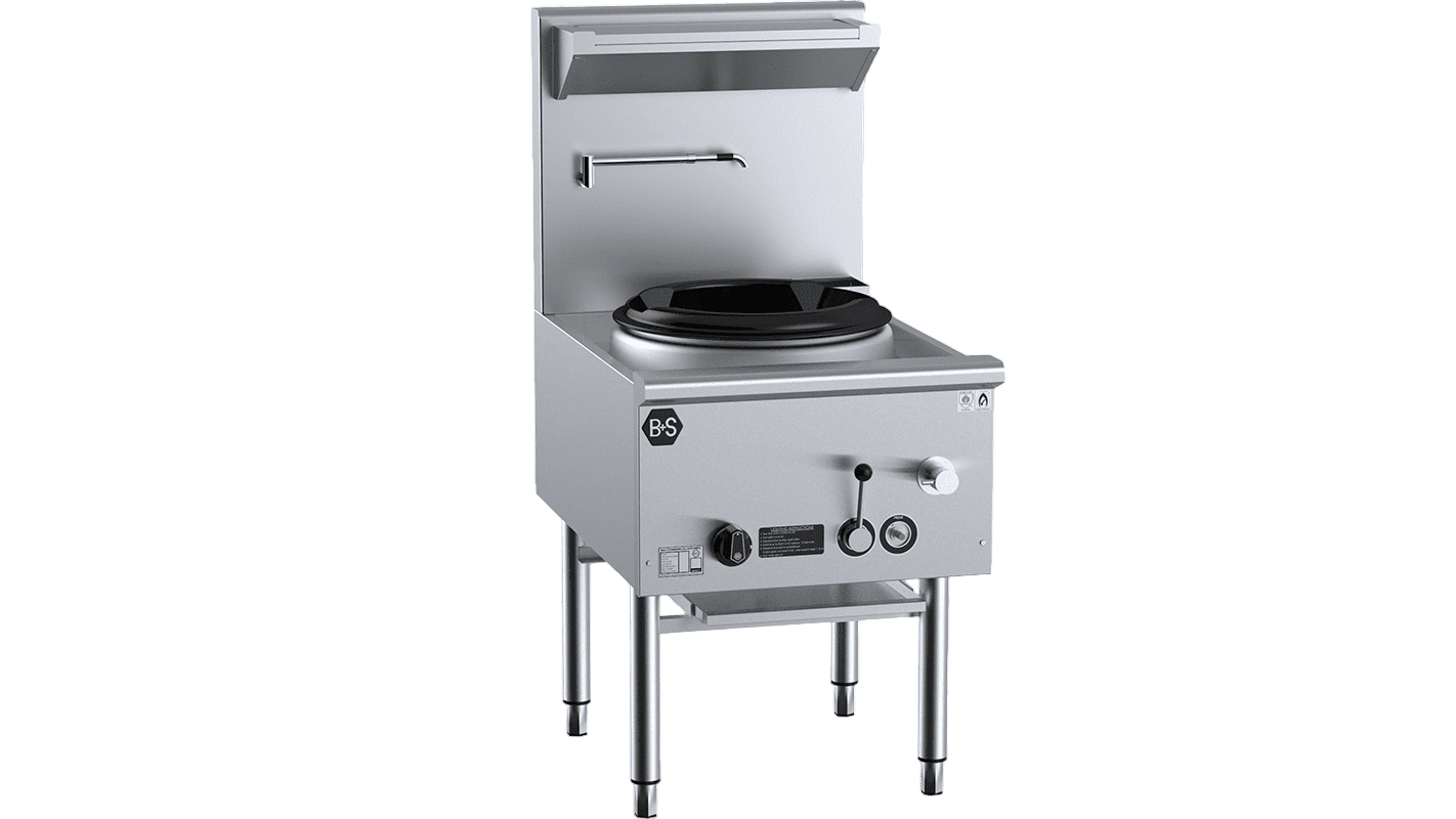 B+S Black UFWWD-1 Single Hole Deluxe Waterless Wok Table – LPG | NG commercial kitchen equipment