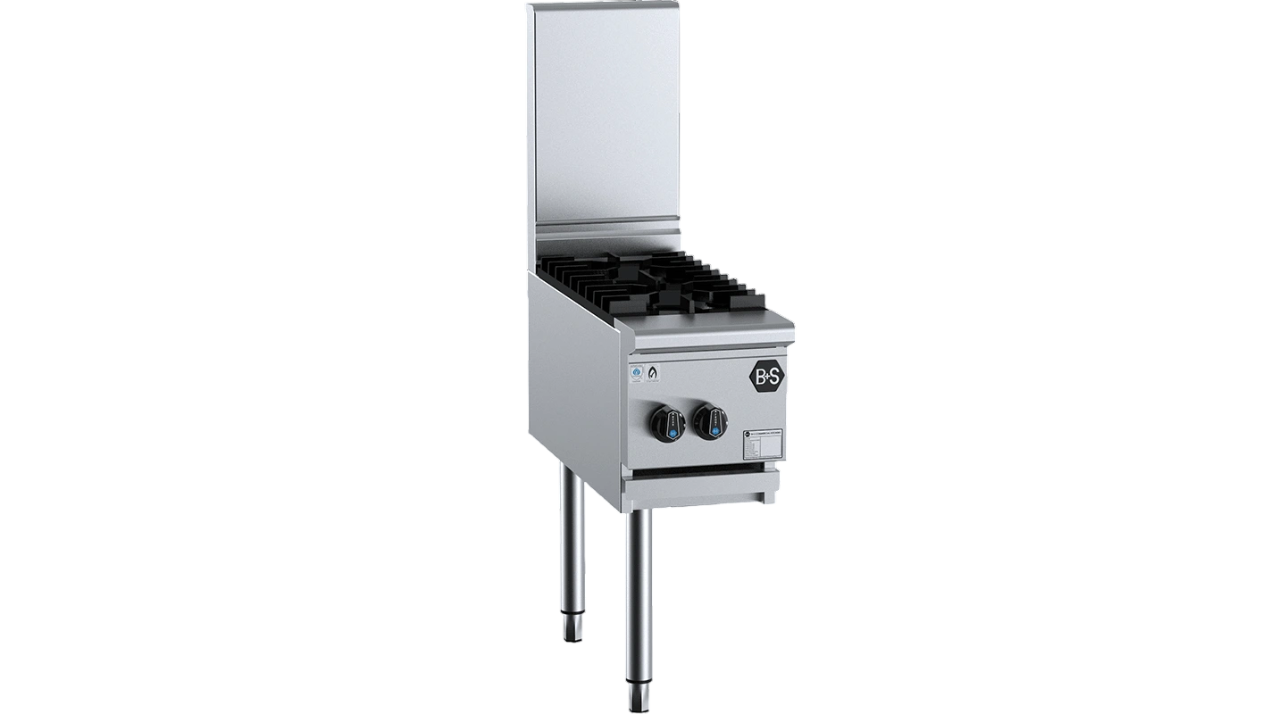 B+S Black BAWBT-SB2L / SB2R Two Burner Boiling Top Wok Attachment – 300 mm commercial kitchen equipment