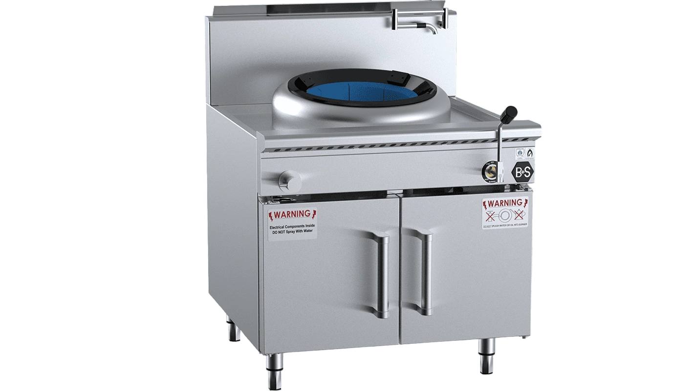 B+S Black CCF-HP1S Single Hole Hi-Pac Wok – 800 mm commercial kitchen equipment