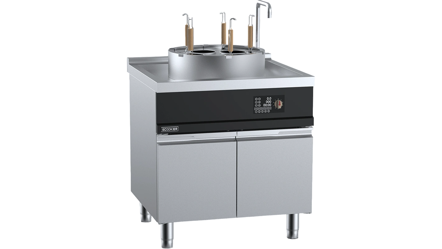 B+S SCOOKER HLZMDN5G-C10 Induction Pan Noodle Cooker – 5 Baskets 10 kW commercial kitchen equipment