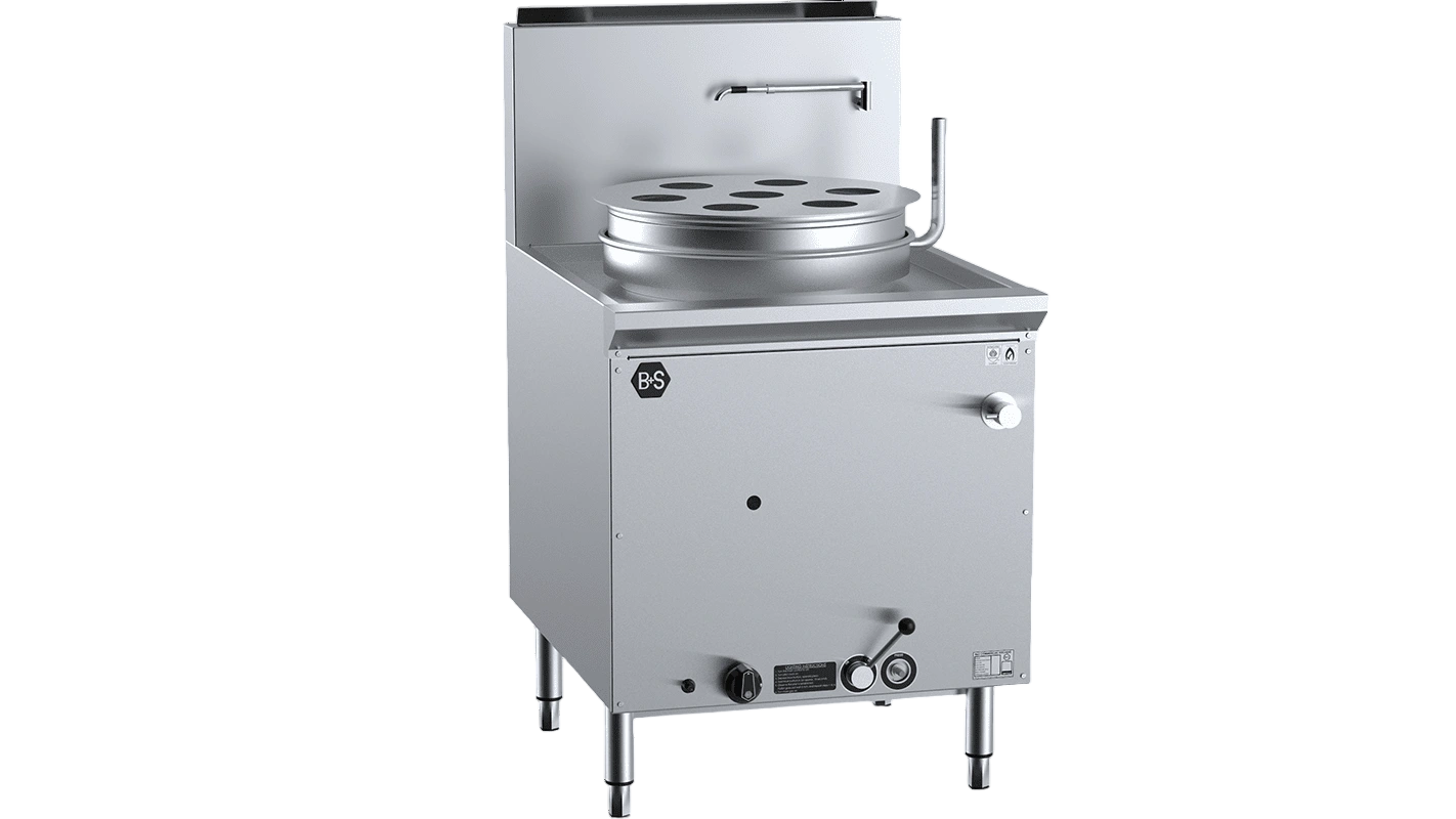 B+S Black YCJSF-1 Single Hole Waterless Pot Steamer – 750 mm commercial kitchen equipment