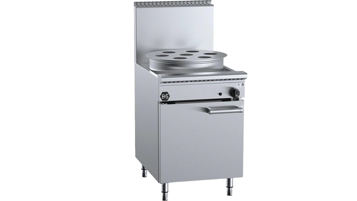 B+S Black YCJSF-1HE Single Hole Waterless Heat Exchange Steamer – 600 mm commercial kitchen equipment