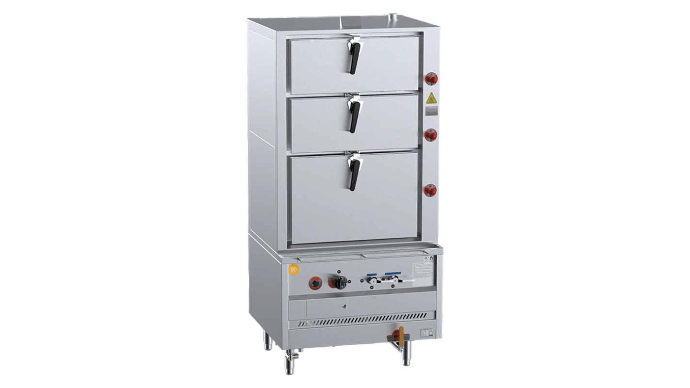 B+S K+ DSK-3 Triple Deck Steamer – 900 mm commercial kitchen equipment